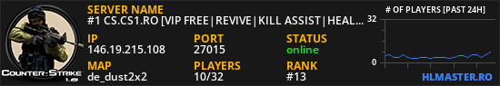 #1 CS.CS1.RO [VIP FREE|REVIVE|KILL ASSIST|HEAL GRENADE|MVP|SKINS]